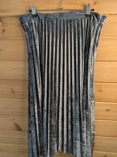 Beautiful grey velvet pleated - grey,