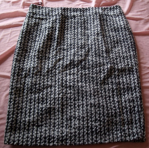 Wool blend tweed skirt - tweed,