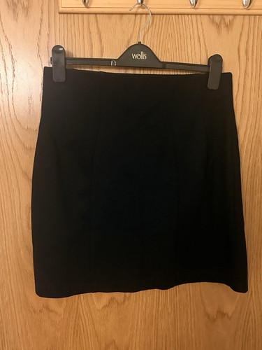 Black jersey mini a line - black, a-line