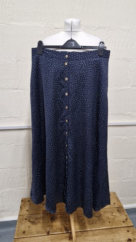 Navy white polka dot print - m&s,