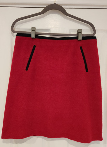 Lined red skirt with - m&s,