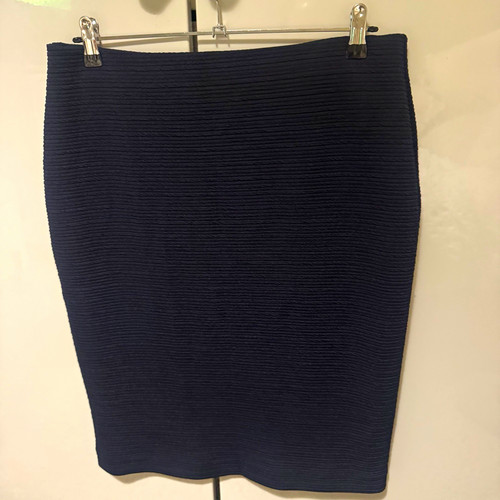 Navy ribbed knit - navy, stretch