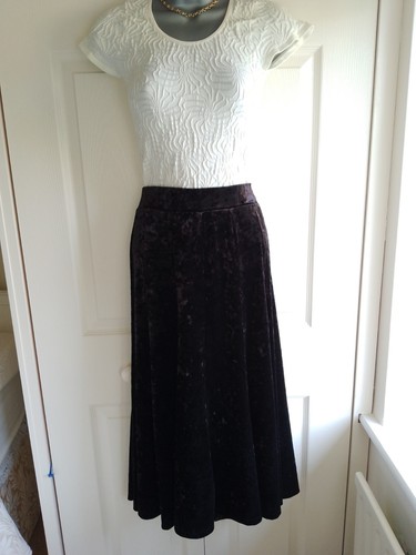 Flared black crushed - black,