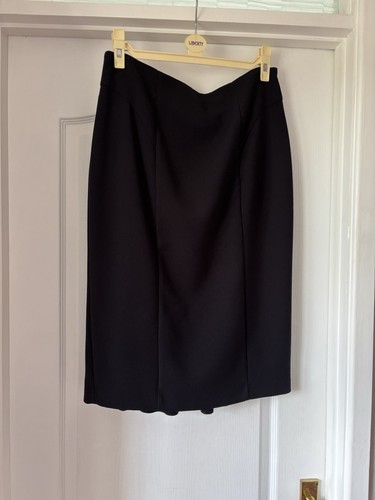 Straight black skirt - straight, with