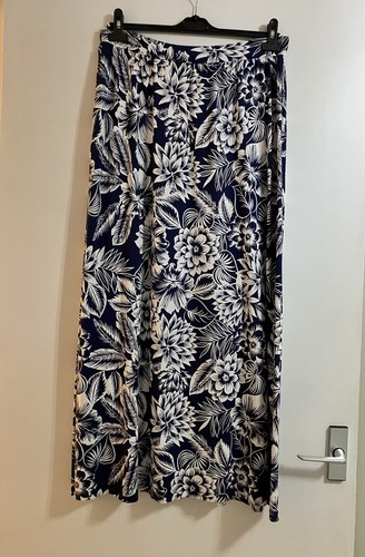 Navy white floral - &, maxi